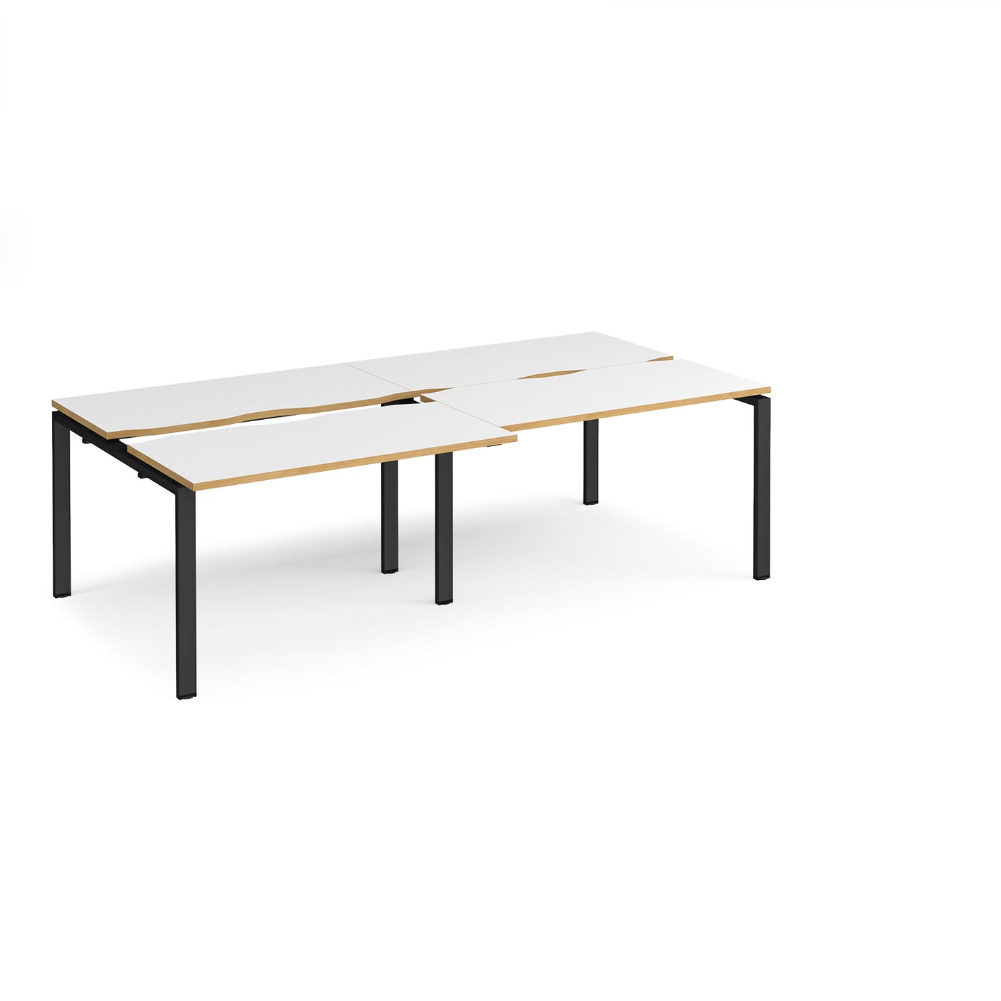 Adapt sliding top double B2B desks 1200mm deep - STE2412-K-WO