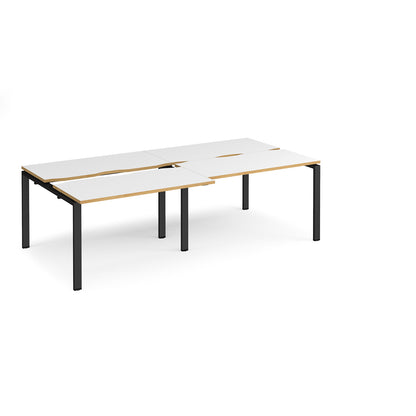 Adapt sliding top double B2B desks 1200mm deep - STE2412-K-WO