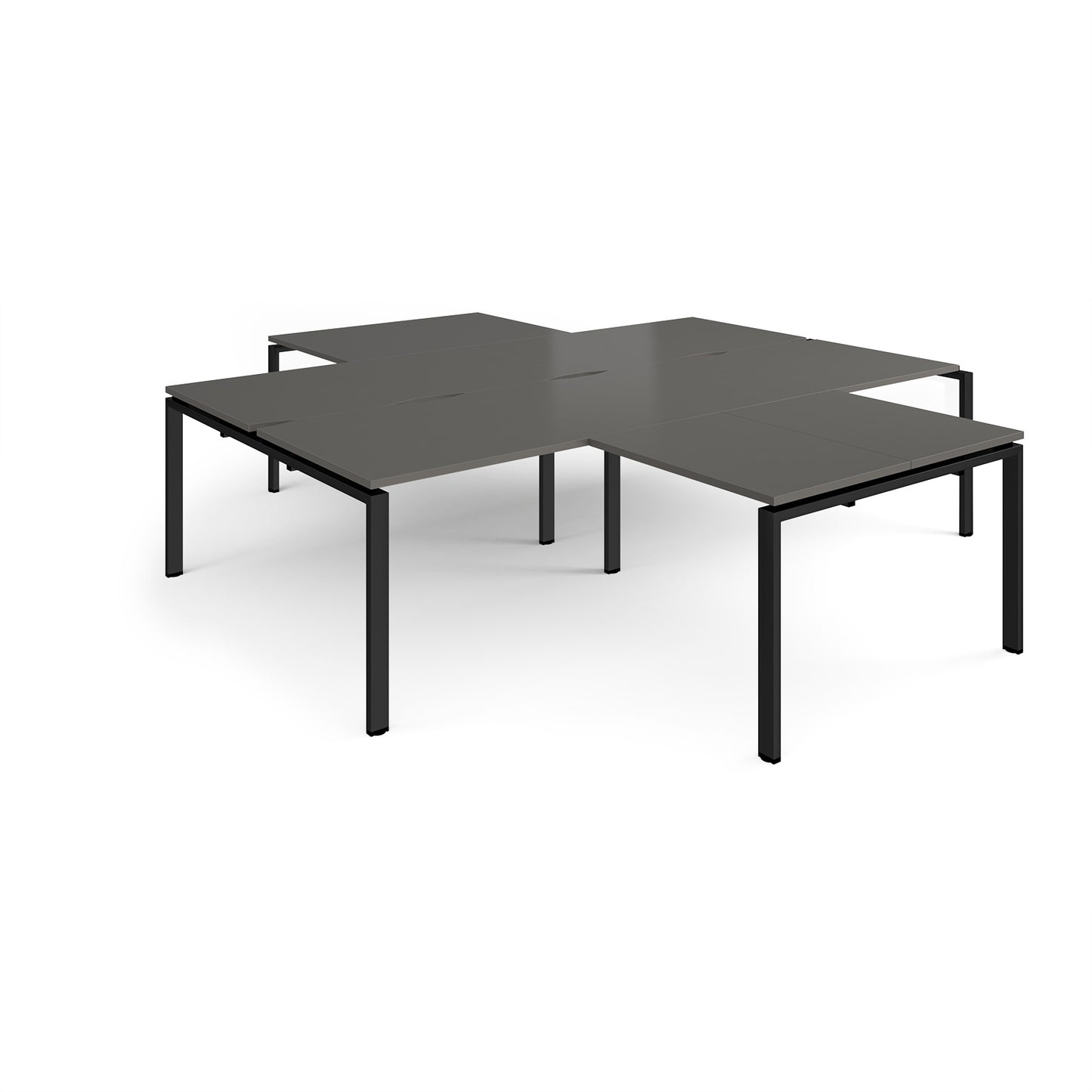 Adapt 4 desk cluster with returns - ER28168-K-OG