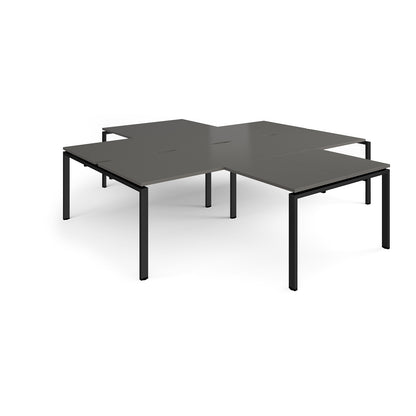 Adapt 4 desk cluster with returns - ER28168-K-OG