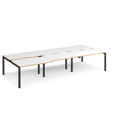 Adapt sliding top triple B2B desks 1600mm deep - STE3616-K-WO