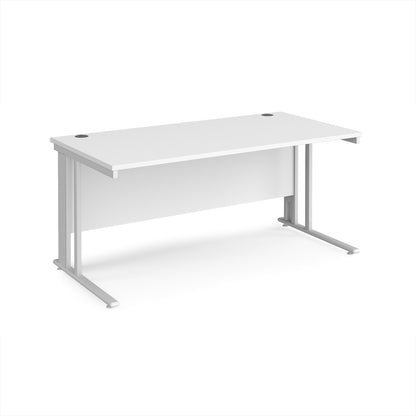 Maestro 25 cable managed 800mm deep desk - MCM16WHWH