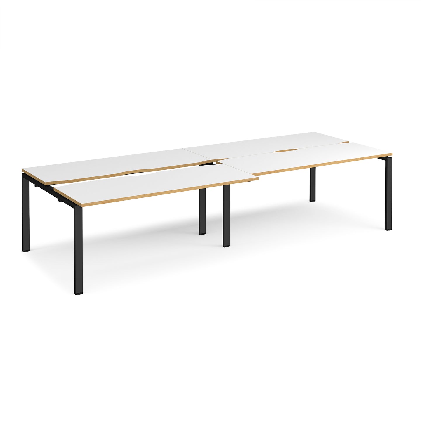 Adapt sliding top double B2B desks 1200mm deep - STE3212-K-WO
