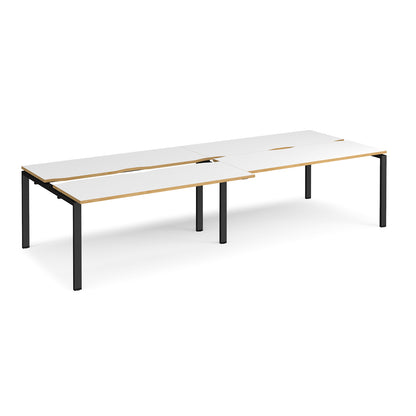 Adapt sliding top double B2B desks 1200mm deep - STE3212-K-WO