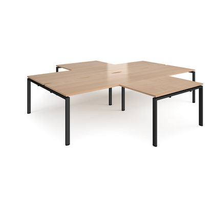 Adapt 4 desk cluster with returns - ER32168-K-B
