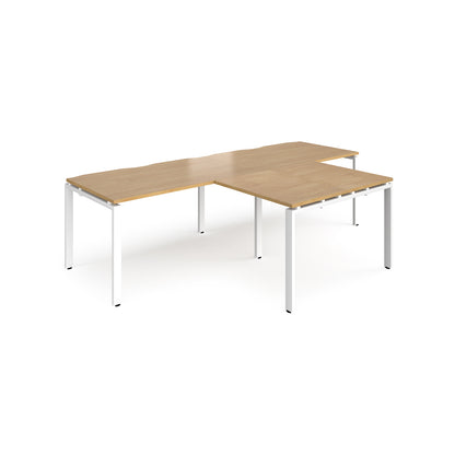 Adapt double desk with returns - ER2888-WH-O