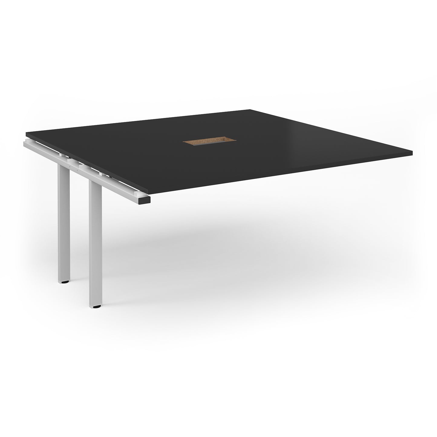 Adapt square power ready add-on boardroom table - EBT1616-AB-CO-WH-BK