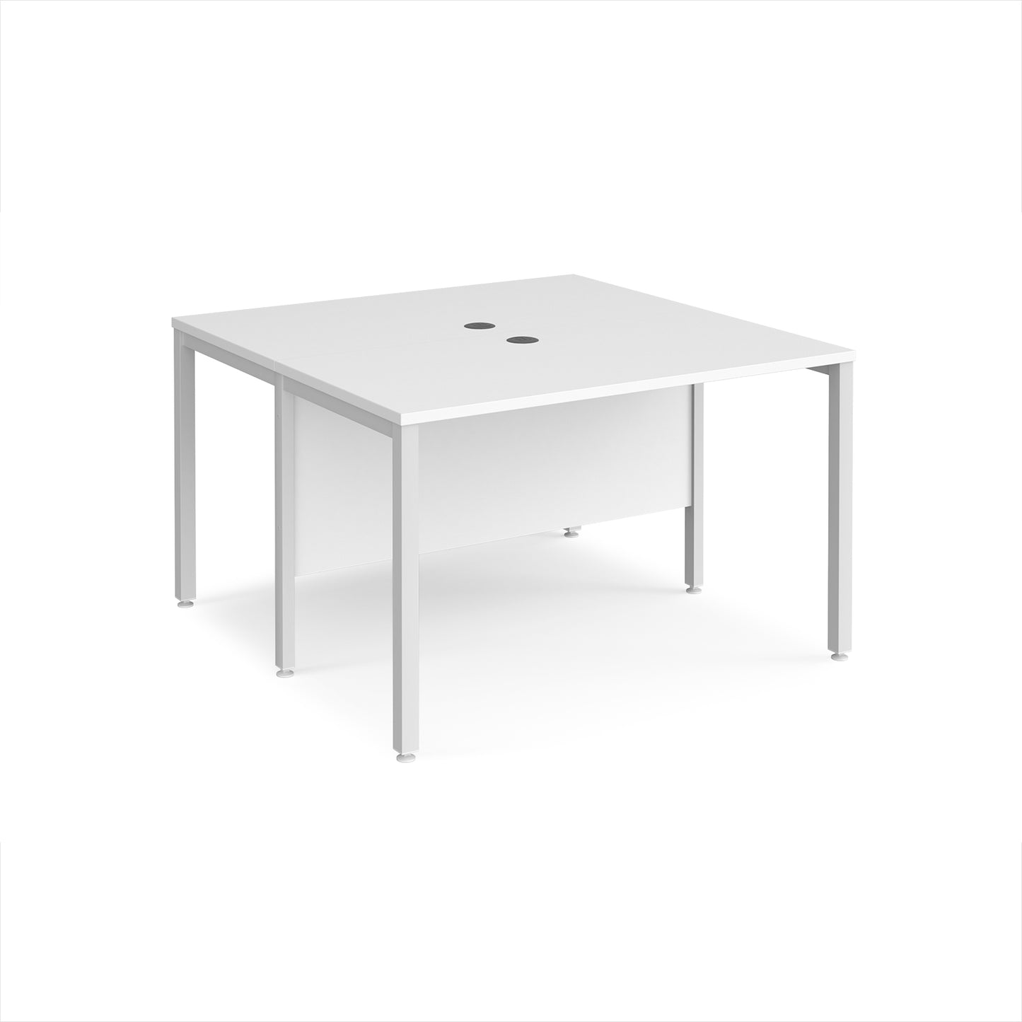 Maestro 25 bench back to back straight desks 1200mm - MB1212BWHWH