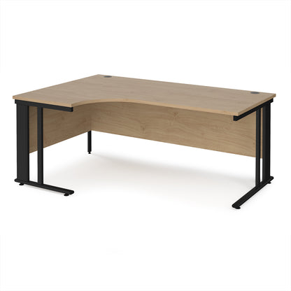 Maestro 25 cable managed left hand ergonomic desk - MCM18ELKKO