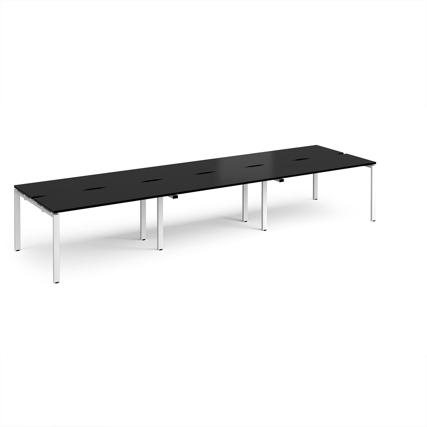 Adapt triple back to back desks 1200mm deep - E4212-WH-BK