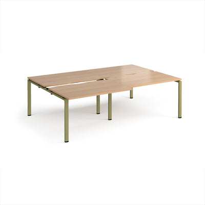 Adapt sliding top double B2B desks 1600mm deep - STE2416-GN-B