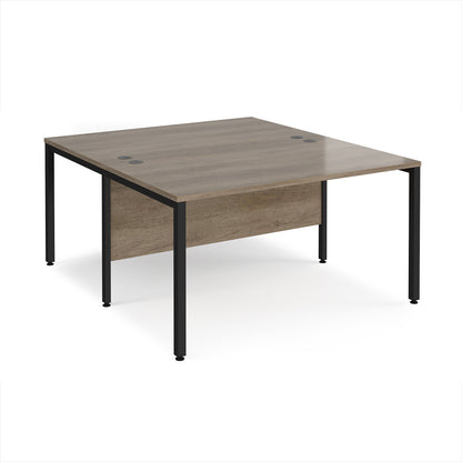 Maestro 25 bench back to back straight desks 1600mm - MB1416BKNO