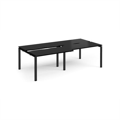 Adapt sliding top double B2B desks 1200mm deep - STE2412-K-BK