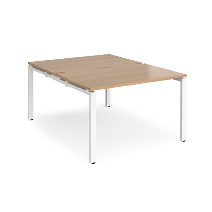 Adapt back to back desks 1600mm deep - E1216-WH-B