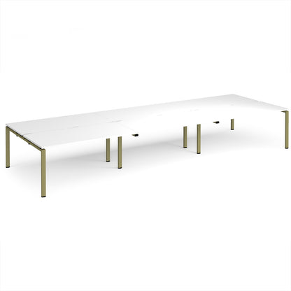 Adapt triple back to back desks 1600mm deep - E4816-GN-WH