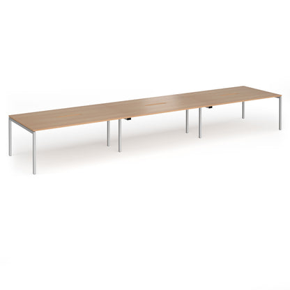 Connex Plus Goal Post Double Back to Back Desks 1200mm deep - GCO5412-S-B