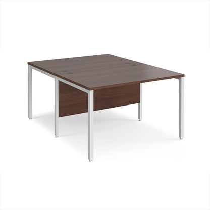 Maestro 25 bench back to back straight desks 1600mm - MB1216BWHW