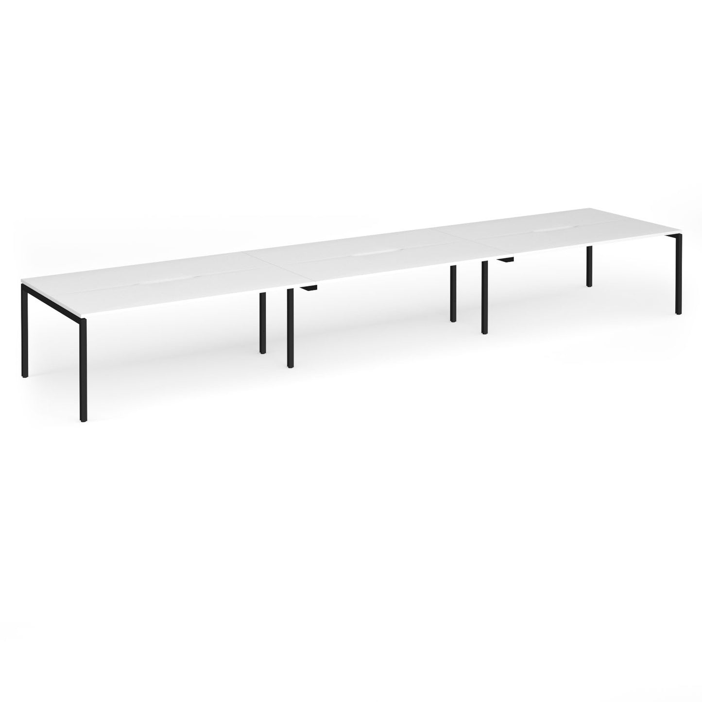 Connex Plus Goal Post Double Back to Back Desks 1200mm deep - GCO5412-K-WH