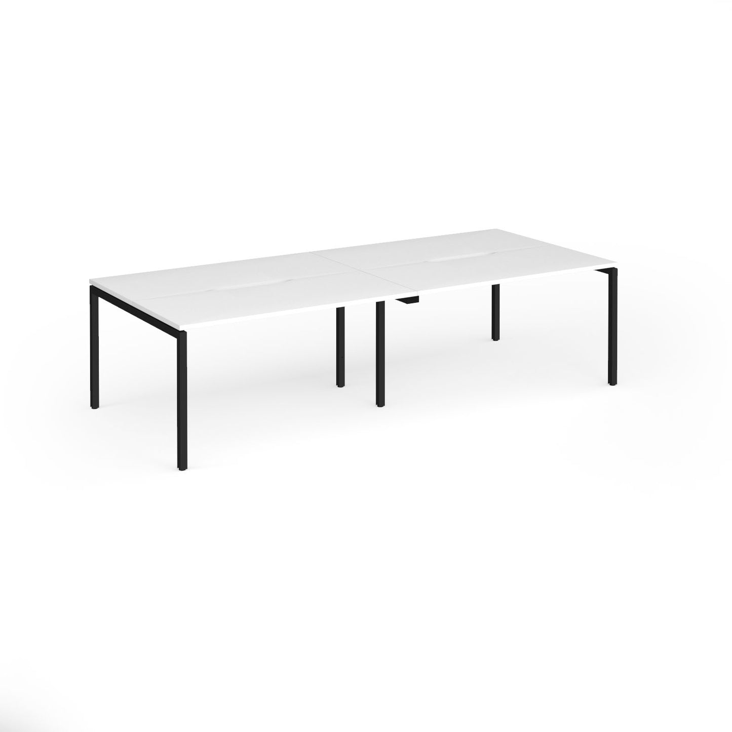Connex Plus Goal Post Double Back to Back Desks 1200mm deep - GCO2812-K-WH