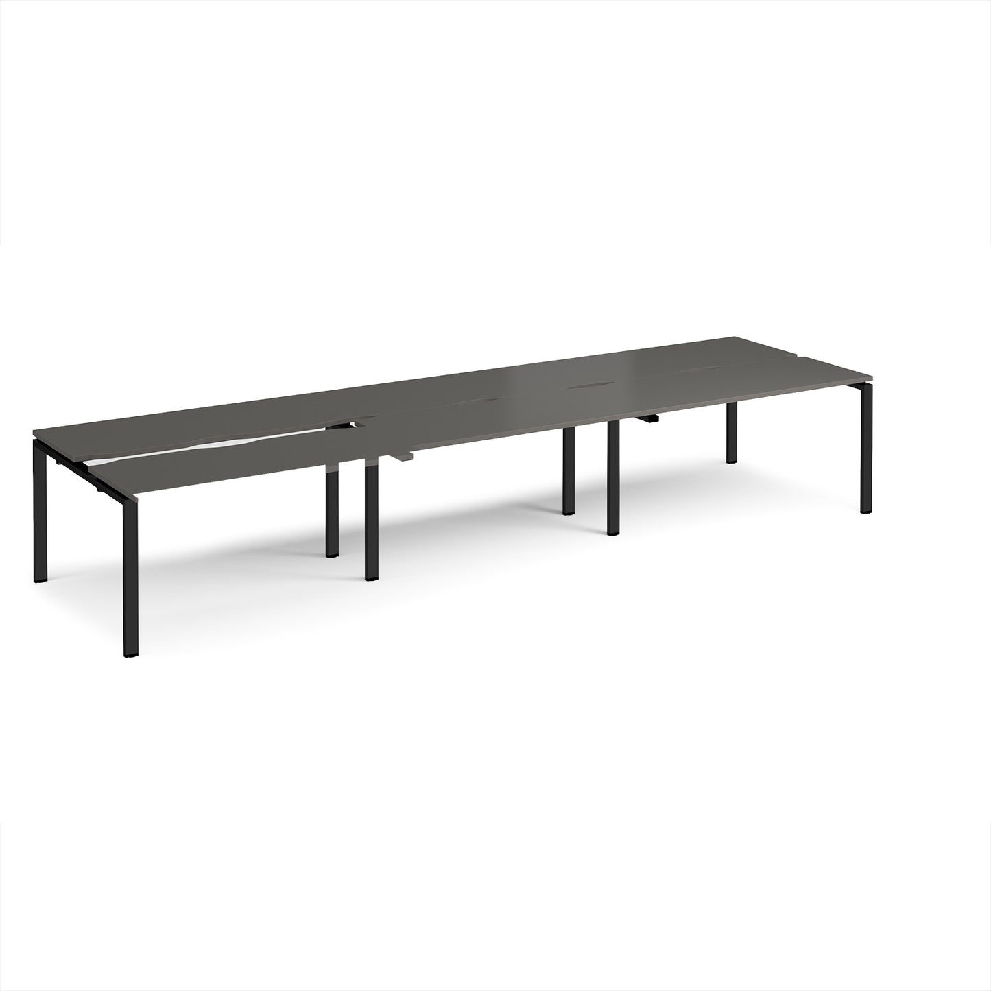 Adapt sliding top triple B2B desks 1200mm deep - STE4212-K-OG