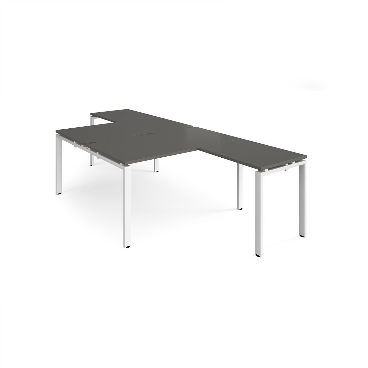 Adapt back to back desk with return - ER14168-WH-OG