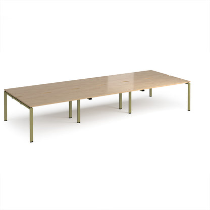 Adapt triple back to back desks 1600mm deep - E4216-GN-KO