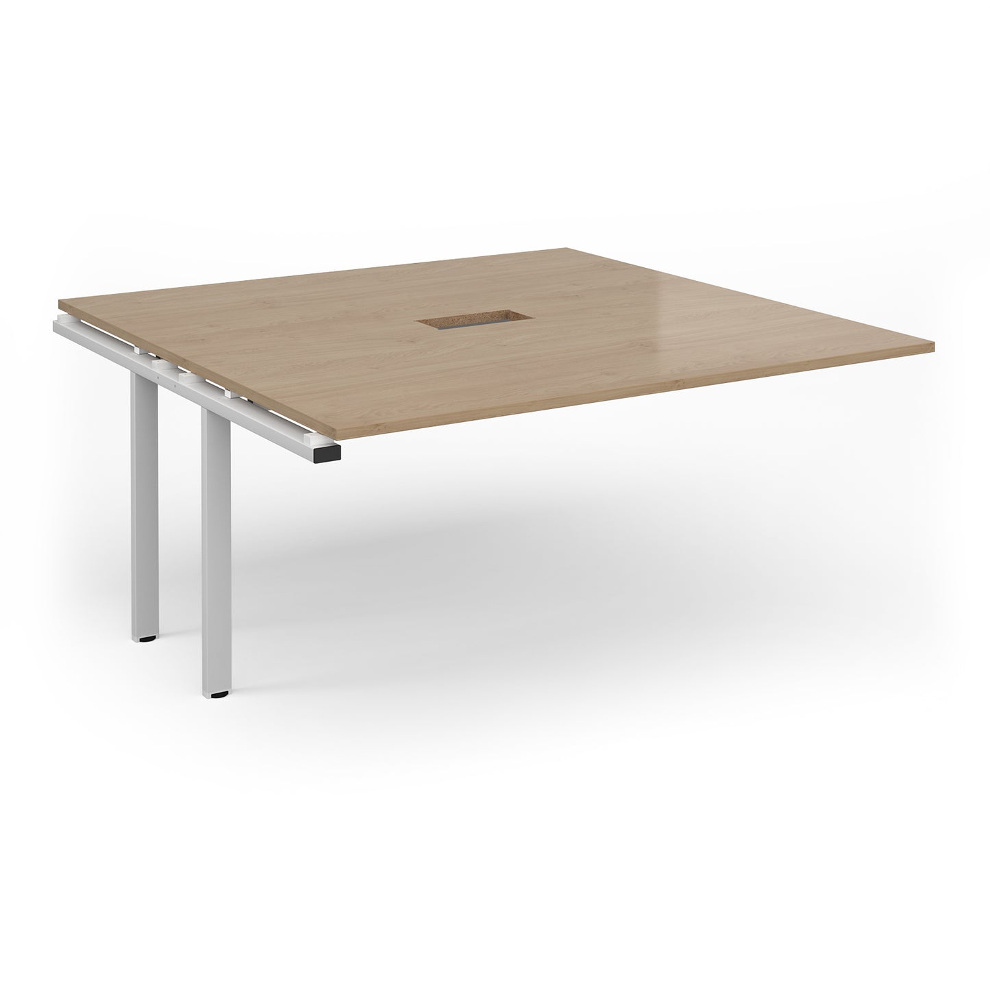 Adapt square power ready add-on boardroom table - EBT1616-AB-CO-WH-KO