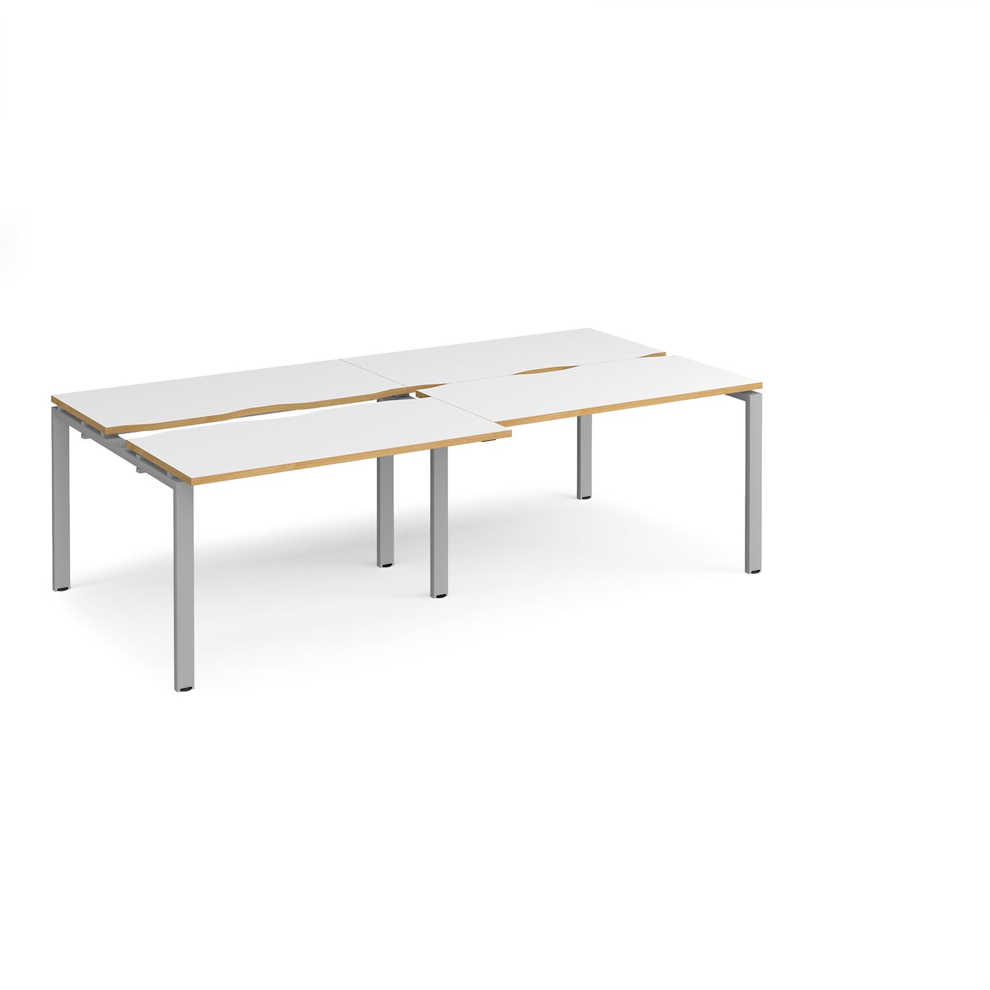 Adapt sliding top double B2B desks 1200mm deep - STE2412-S-WO
