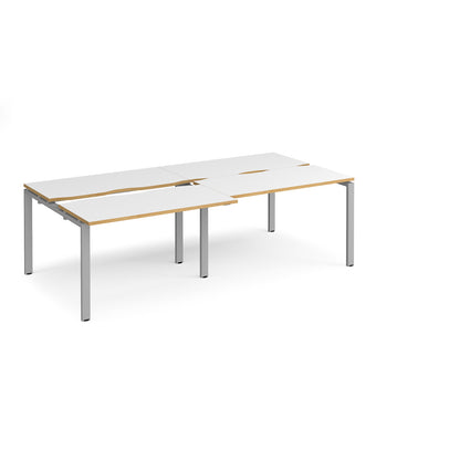 Adapt sliding top double B2B desks 1200mm deep - STE2412-S-WO