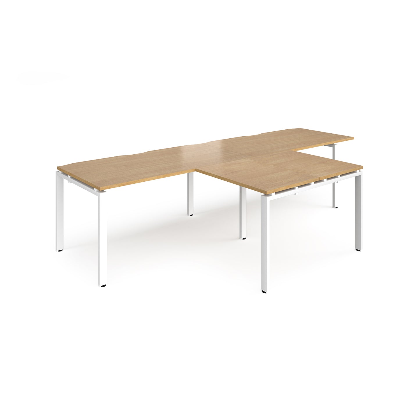 Adapt double desk with returns - ER3288-WH-O