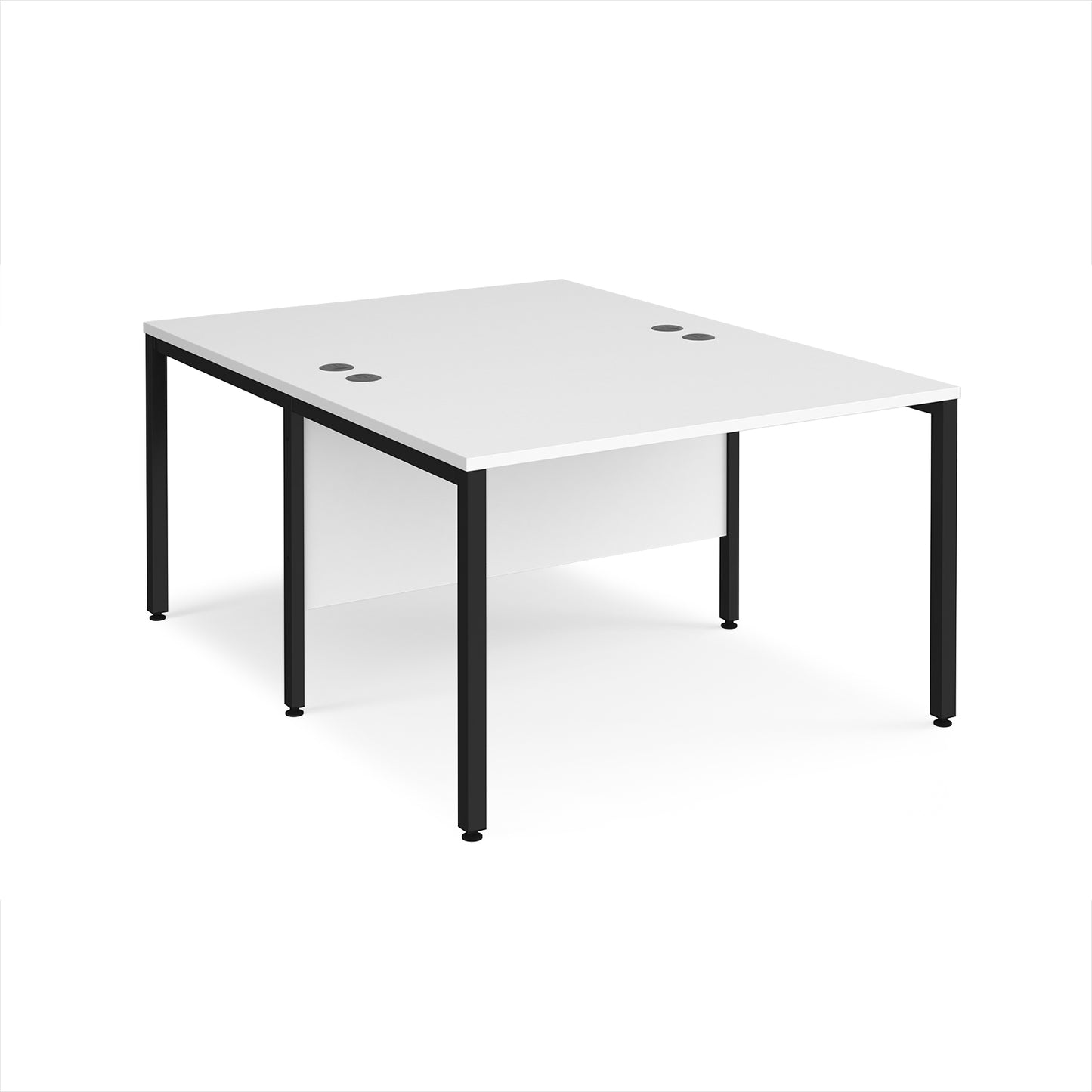 Maestro 25 bench back to back straight desks 1600mm - MB1216BKWH