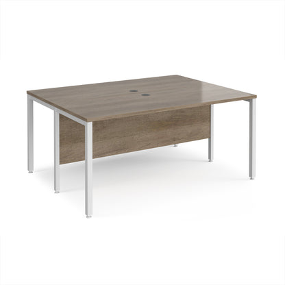 Maestro 25 bench back to back straight desks 1200mm - MB1612BWHNO