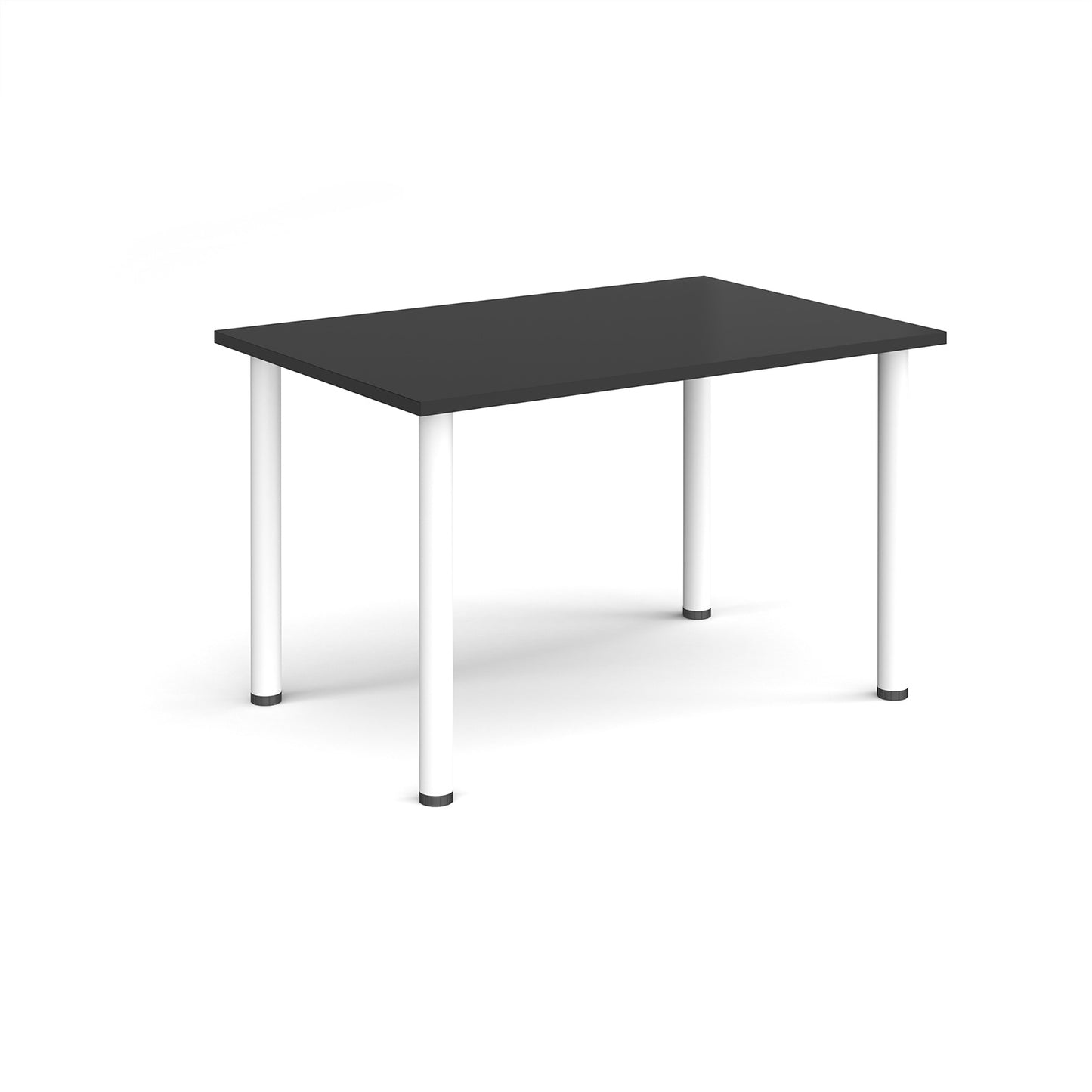 Rectangular radial leg meeting table - DRL1200-WH-BK