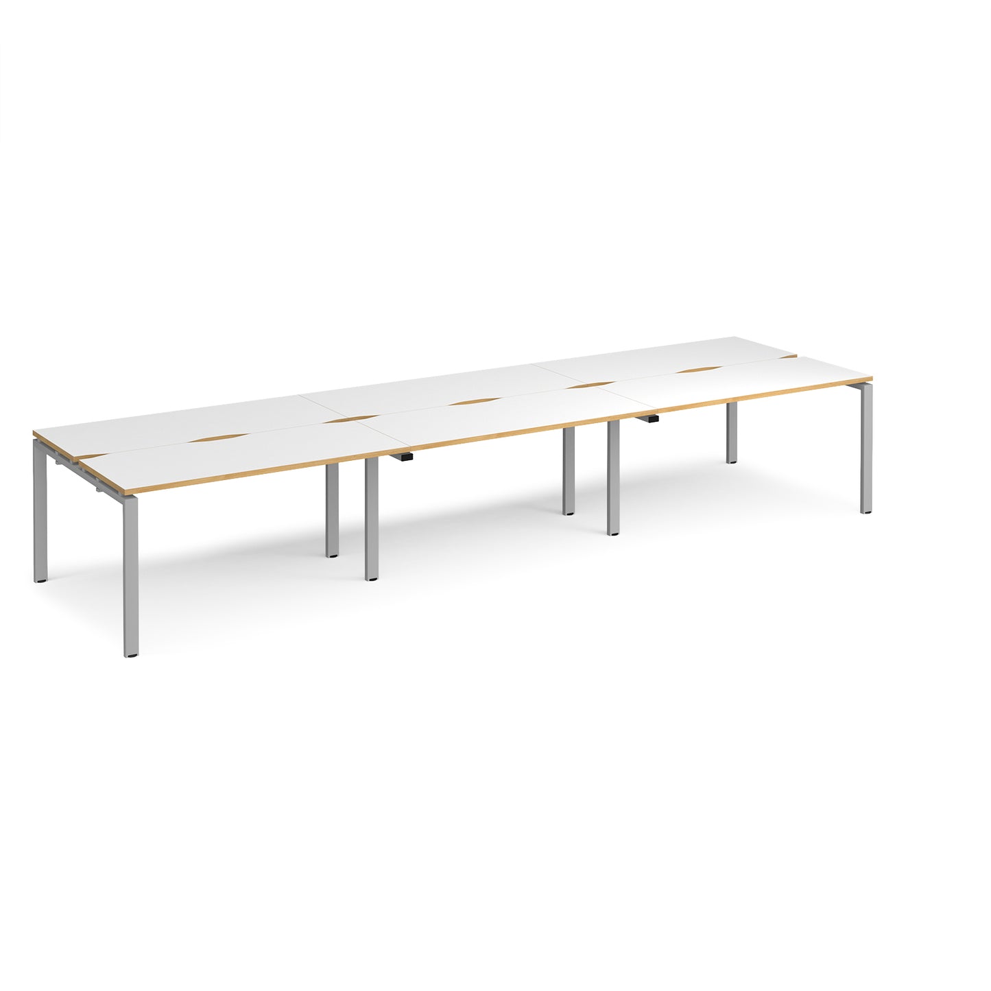 Adapt sliding top triple B2B desks 1200mm deep - STE4212-S-WO