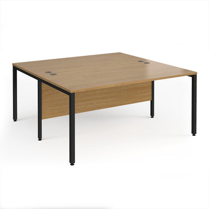 Maestro 25 bench back to back straight desks 1600mm - MB1616BKO