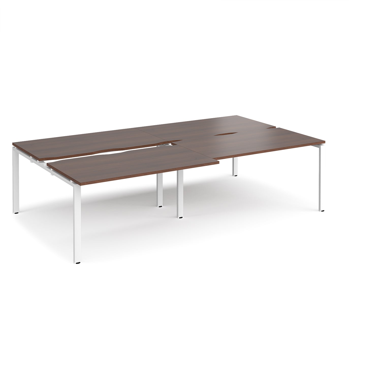 Adapt sliding top double B2B desks 1600mm deep - STE2816-WH-W