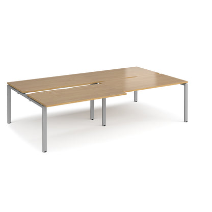 Adapt sliding top double B2B desks 1600mm deep - STE2816-S-O