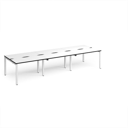 Adapt triple back to back desks 1200mm deep - E3612-WH-WK
