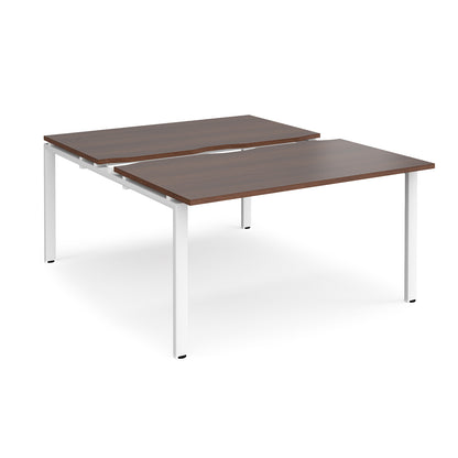 Adapt sliding top B2B desks 1600mm deep - STE1416-WH-W