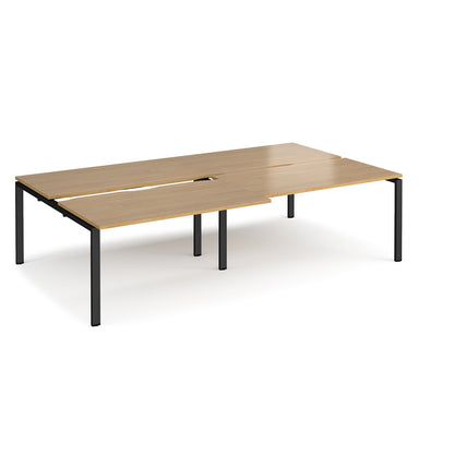 Adapt sliding top double B2B desks 1600mm deep - STE2816-K-O