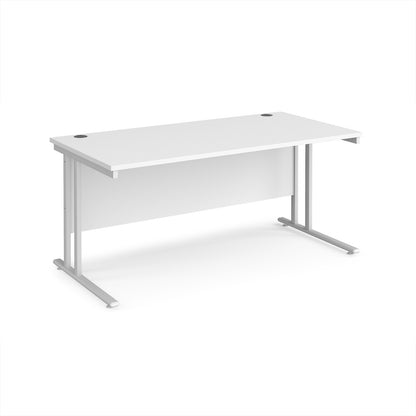 Maestro 25 cantilever 800mm deep desk - MC16WHWH