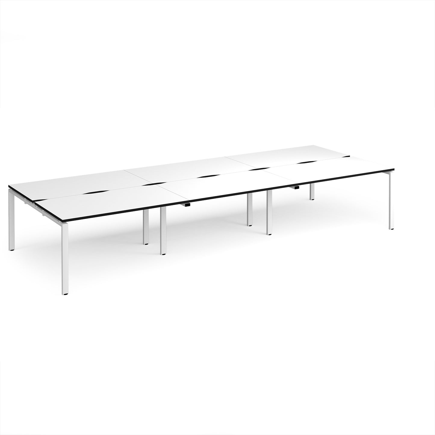 Adapt triple back to back desks 1600mm deep - E4216-WH-WK