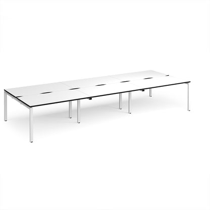 Adapt triple back to back desks 1600mm deep - E4216-WH-WK