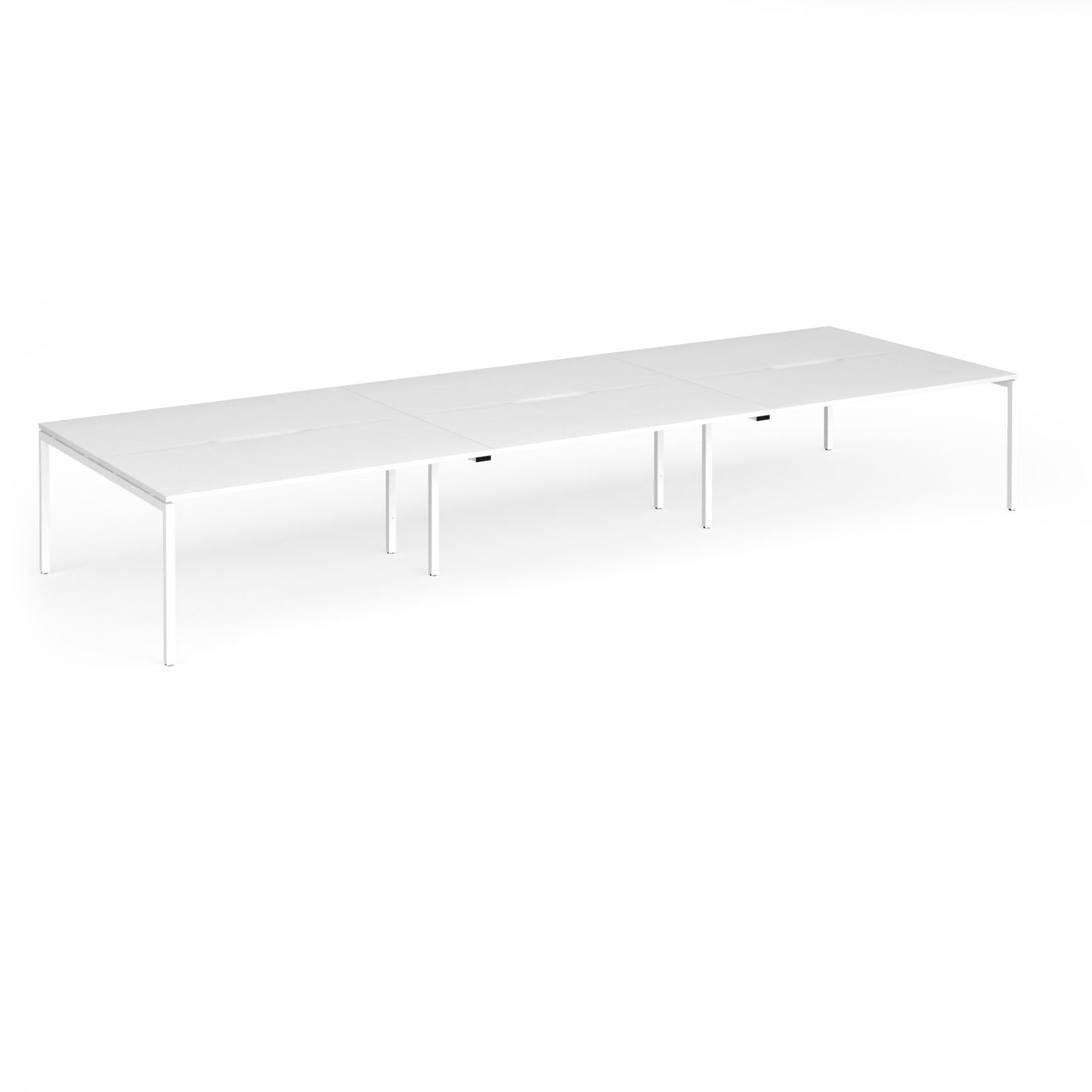 Connex Plus Goal Post Double Back to Back Desks 1600mm deep - GCO4816-WH-WH