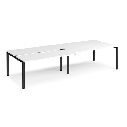 Adapt sliding top double B2B desks 1200mm deep - STE3212-K-WH