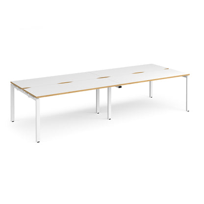 Adapt double back to back desks 1200mm deep - E2812-WH-WO