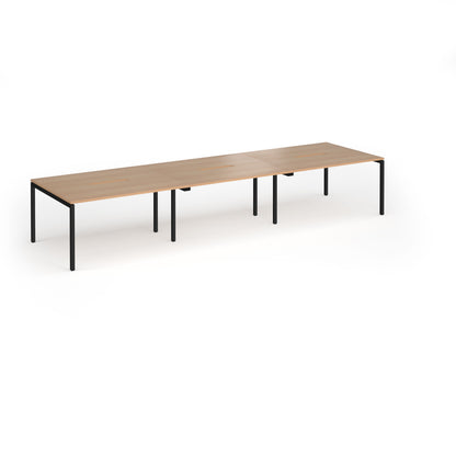 Connex Plus Goal Post Double Back to Back Desks 1200mm deep - GCO4212-K-B