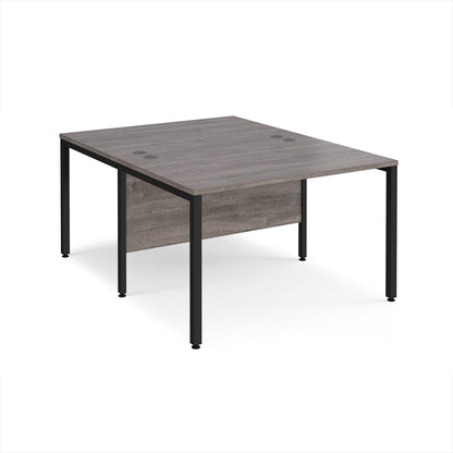 Maestro 25 bench back to back straight desks 1600mm - MB1216BKGO