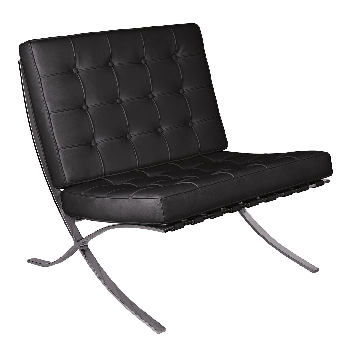 Contemporary Oversized Leather Faced Reception Chair with Classic Button Design