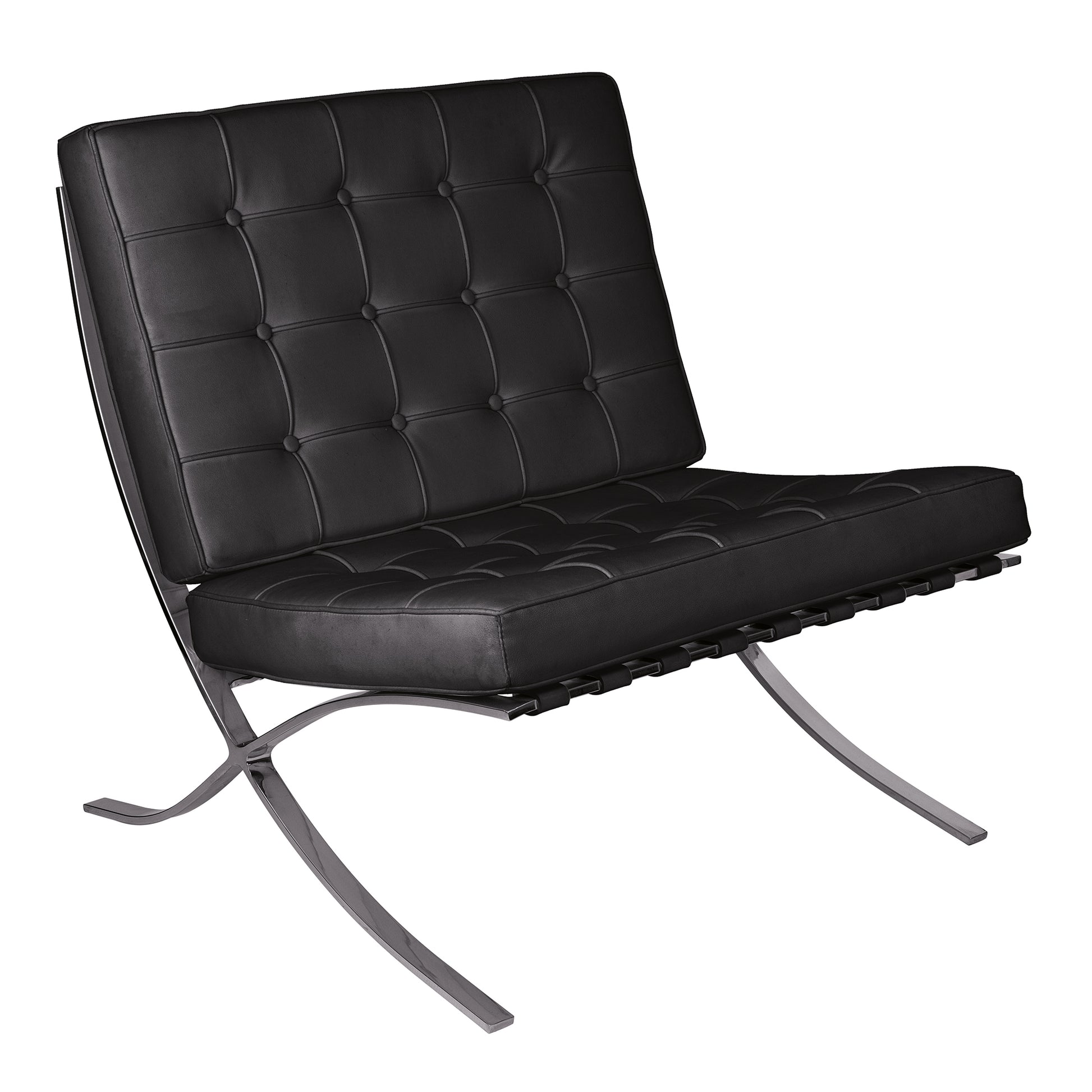 Contemporary Oversized Leather Faced Reception Chair with Classic Button Design